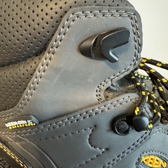 Size 13D KEEN Logandale WP Mens Black Steel Toe Waterproof Work Boots - Picture 12 of 15